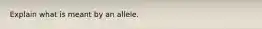 Explain what is meant by an allele.