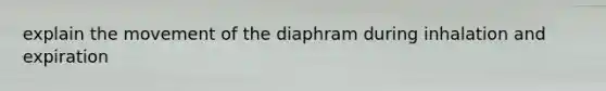 explain the movement of the diaphram during inhalation and expiration