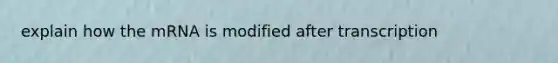 explain how the mRNA is modified after transcription