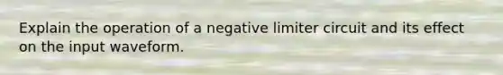 Explain the operation of a negative limiter circuit and its effect on the input waveform.