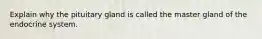 Explain why the pituitary gland is called the master gland of the endocrine system.