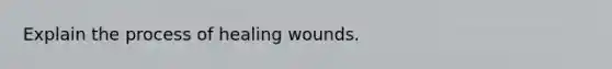 Explain the process of healing wounds.