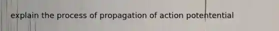 explain the process of propagation of action potentential