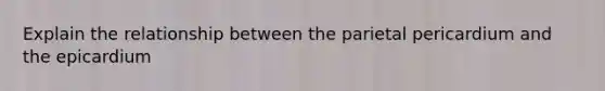 Explain the relationship between the parietal pericardium and the epicardium