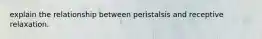 explain the relationship between peristalsis and receptive relaxation.
