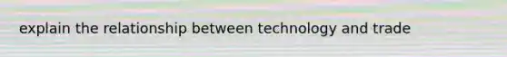 explain the relationship between technology and trade