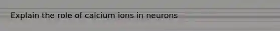 Explain the role of calcium ions in neurons