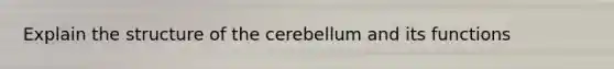 Explain the structure of the cerebellum and its functions