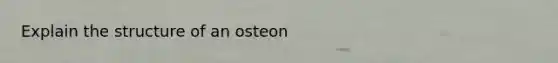 Explain the structure of an osteon