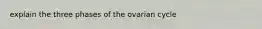 explain the three phases of the ovarian cycle