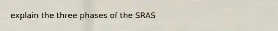 explain the three phases of the SRAS