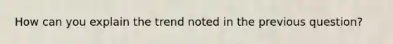 How can you explain the trend noted in the previous question?