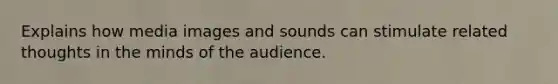 Explains how media images and sounds can stimulate related thoughts in the minds of the audience.