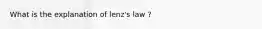 What is the explanation of lenz's law ?