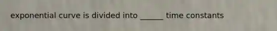 exponential curve is divided into ______ time constants