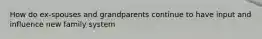 How do ex-spouses and grandparents continue to have input and influence new family system