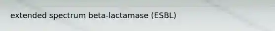 extended spectrum beta-lactamase (ESBL)