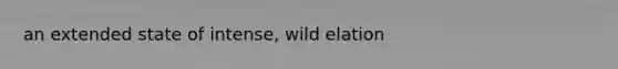 an extended state of intense, wild elation