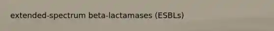 extended-spectrum beta-lactamases (ESBLs)