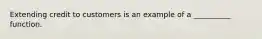 Extending credit to customers is an example of a __________ function.