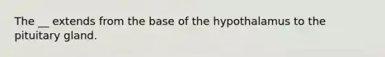 The __ extends from the base of the hypothalamus to the pituitary gland.