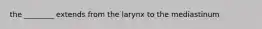 the ________ extends from the larynx to the mediastinum