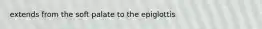 extends from the soft palate to the epiglottis
