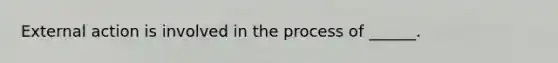 External action is involved in the process of ______.