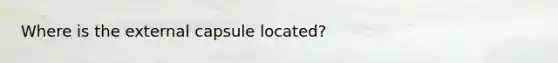 Where is the external capsule located?