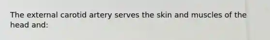The external carotid artery serves the skin and muscles of the head and: