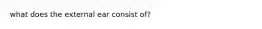 what does the external ear consist of?