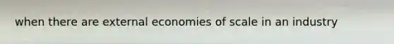 when there are external economies of scale in an industry