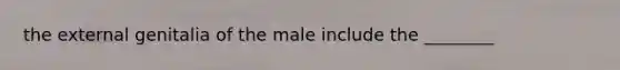 the external genitalia of the male include the ________