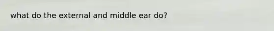 what do the external and middle ear do?