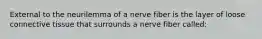 External to the neurilemma of a nerve fiber is the layer of loose connective tissue that surrounds a nerve fiber called: