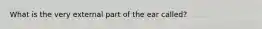What is the very external part of the ear called?