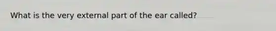 What is the very external part of the ear called?