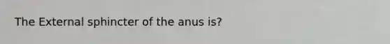 The External sphincter of the anus is?