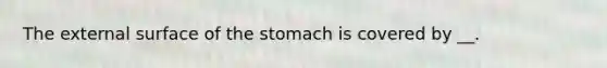 The external surface of the stomach is covered by __.