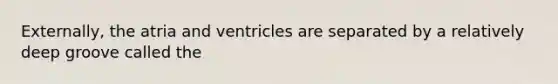 Externally, the atria and ventricles are separated by a relatively deep groove called the