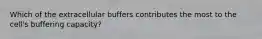 Which of the extracellular buffers contributes the most to the cell's buffering capacity?