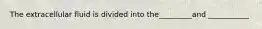 The extracellular fluid is divided into the_________and ___________