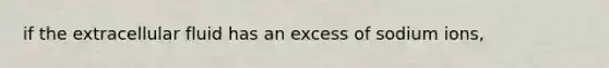 if the extracellular fluid has an excess of sodium ions,