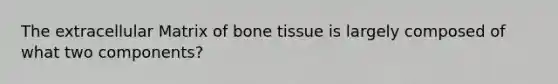 The extracellular Matrix of bone tissue is largely composed of what two components?