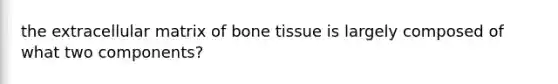 the extracellular matrix of bone tissue is largely composed of what two components?