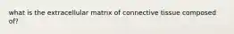 what is the extracellular matrix of connective tissue composed of?