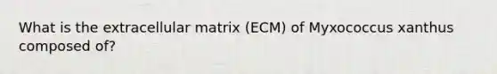 What is the extracellular matrix (ECM) of Myxococcus xanthus composed of?