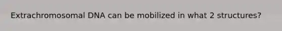 Extrachromosomal DNA can be mobilized in what 2 structures?