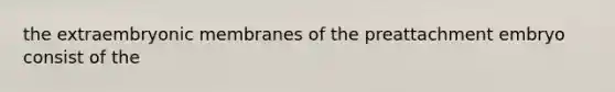 the extraembryonic membranes of the preattachment embryo consist of the