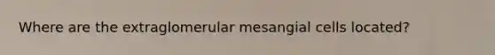 Where are the extraglomerular mesangial cells located?